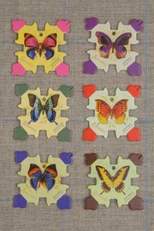 Картонные бобинки для мулине Sajou - Papillons / Бабочки