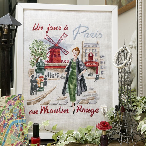 Мулен-Руж. Один день в Париже / Un jour a Paris au Moulin rouge - Les brodeuses parisiennes, набор для вышивания крестом