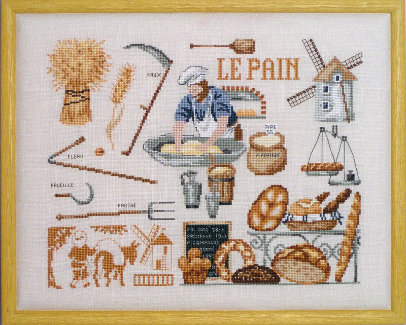 Lucas Creations - Le pain / Хлеб, схема для вышивания крестом