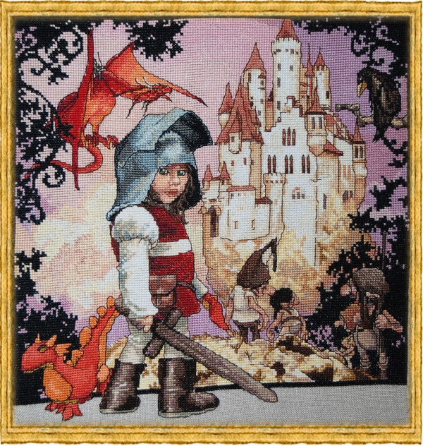 Le Petit Chevalier, Маленький рыцарь, Nimue, вышивка крестом, купить набор для вышивки Nimue, нимю, аннаик шовель, annaick chauvel, французская вышивка, французский дизайн, схемы Nimue