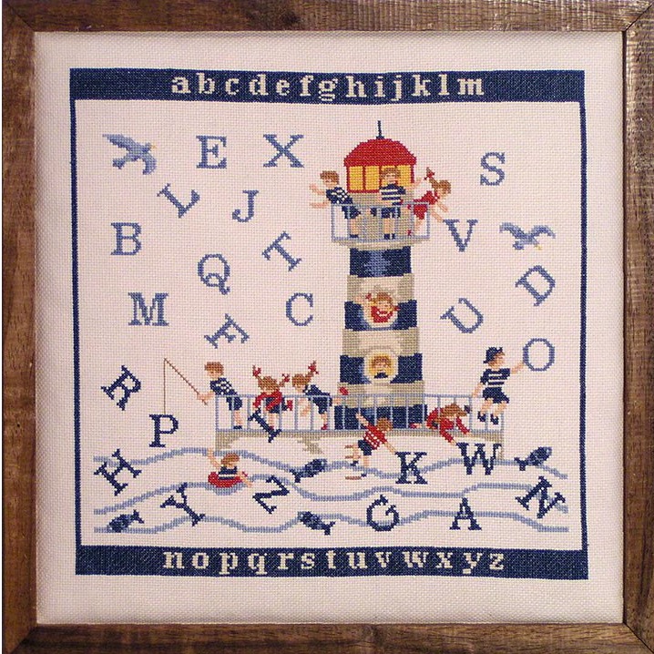 Lucas Creations - Phare aux lettres / Маяк с буквами, схема для вышивания крестом