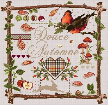 Madame la Fee, Douce Automne, схема для вышивания крестом, купить, французская вышивка