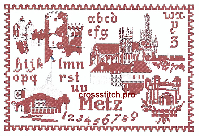 Michele Rain - Metz / Мец, схема для вышивания крестом