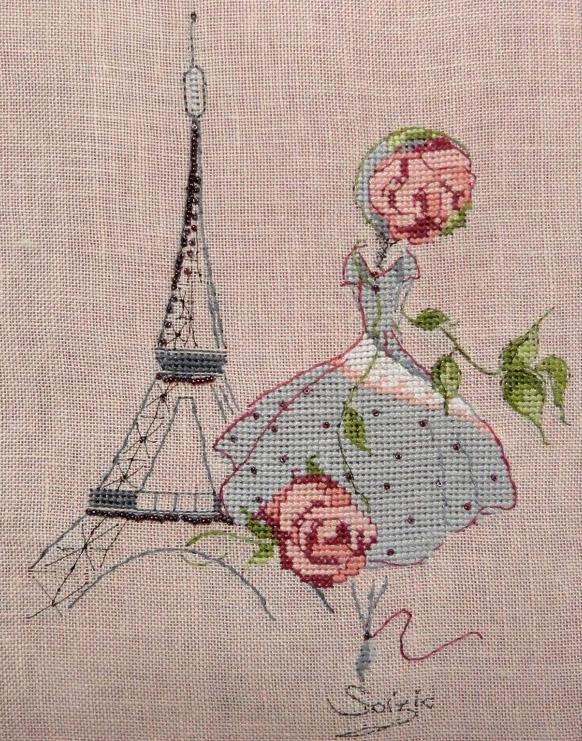 Soizic - A Paris / В Париж, схема для вышивания крестом