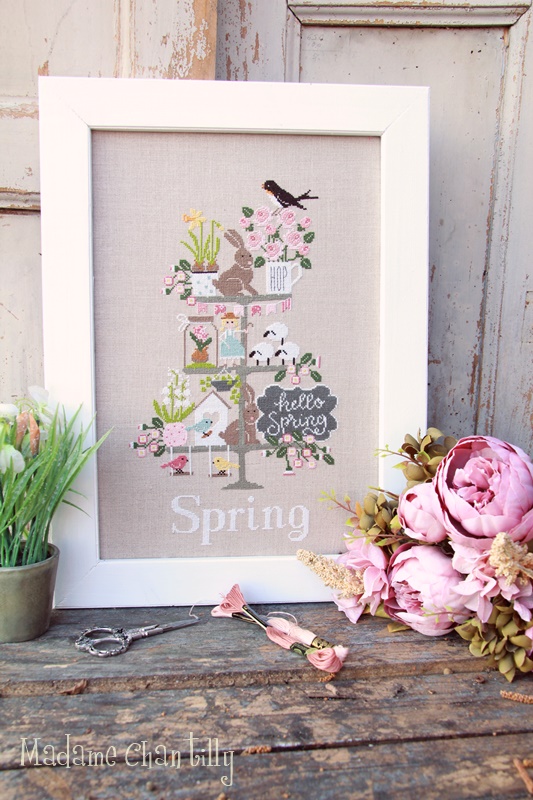картинка Madame Chantilly - Celebrate Spring / Весна, схема для вышивания крестом 