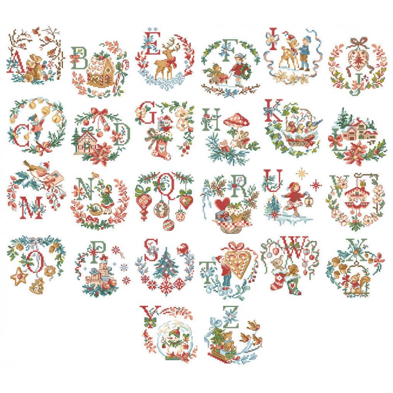 Les brodeuses parisiennes -  Christmas Alphabet Chart