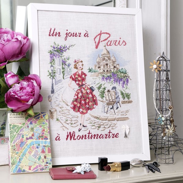 Монмартр. День в Париже / Un jour a Paris a Montmartre - Les brodeuses parisiennes, набор для вышивания крестом