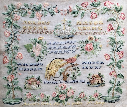 Reflets de soie - Antoinette Curera 1862, схема для вышивания крестом