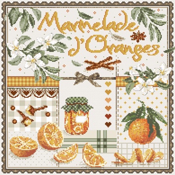 Madame la Fee - Marmelade d'Oranges / Апельсиновый мармелад, схема для вышивания крестом