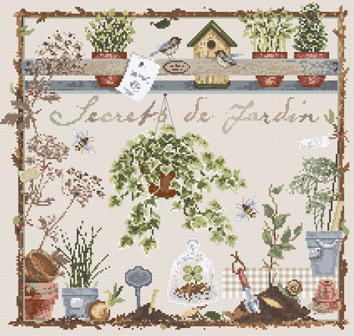 Madame la Fee - Secrets de Jardin / Секреты сада, схема для вышивания крестом