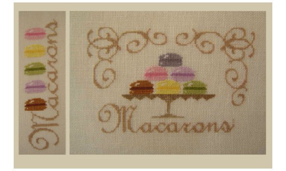 Макаронс- схема вышивки крестом макаронс