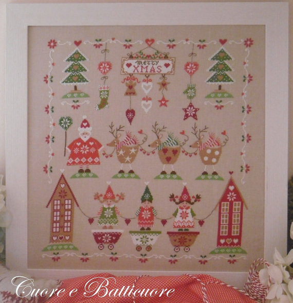 Cuore e Batticuore - A Nordic Christmas, схема для вышивки крестом
