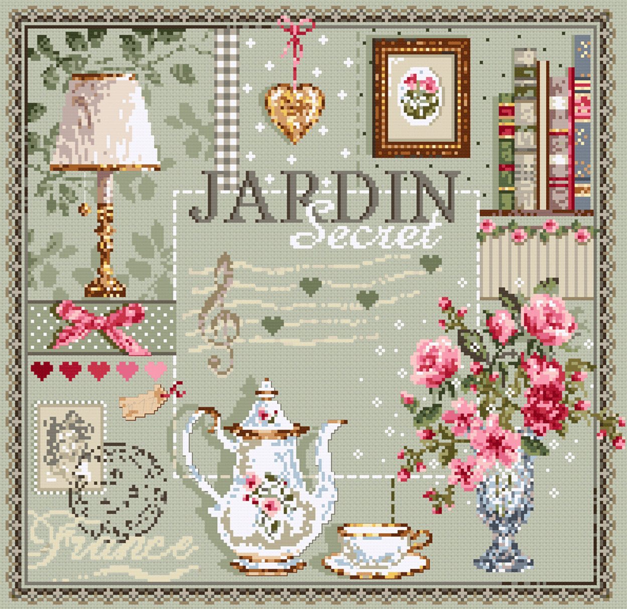 Madame la Fee - Jardin Secret / Секретный сад, схема для вышивания крестом