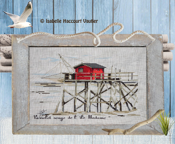Бесплатная схема вышивки крестом «Морской пейзаж с маяком»