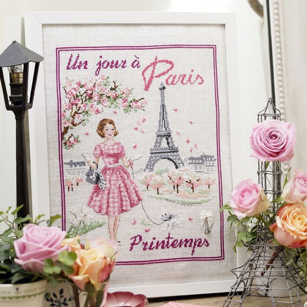Весенний день в Париже / Un jour a Paris au printemps - Les brodeuses parisiennes, набор для вышивания крестом