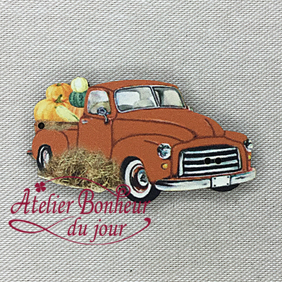 Pick up automne - Atelier Bonheur du Jour, wooden button