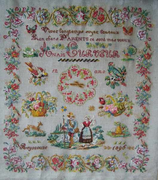 Reflets de soie - Anais Curveur 1896, схема для вышивания крестом