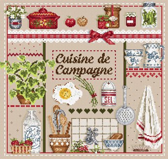 Madame la Fee - Cuisine de Campagne / Деревенская кухня, схема для вышивания крестом