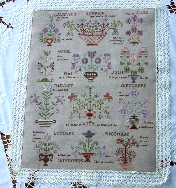 Reflets de soie - Des Fleurs toute l'annee / Цветы круглый год, схема для вышивания крестом