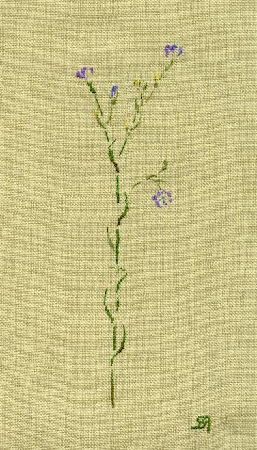 MTSA - Fleur de lin / Цветок льна, схема для вышивания крестом