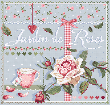 Madame la Fee - Jardin de Roses / Розовый сад, схема для вышивания крестом