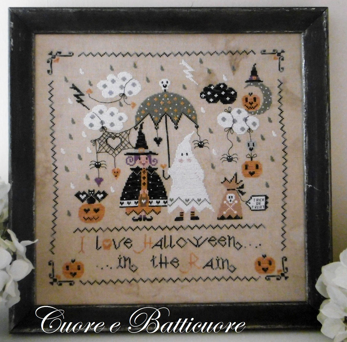 Cuore e Batticuore - Halloween in the Rain, схема для вышивки крестом