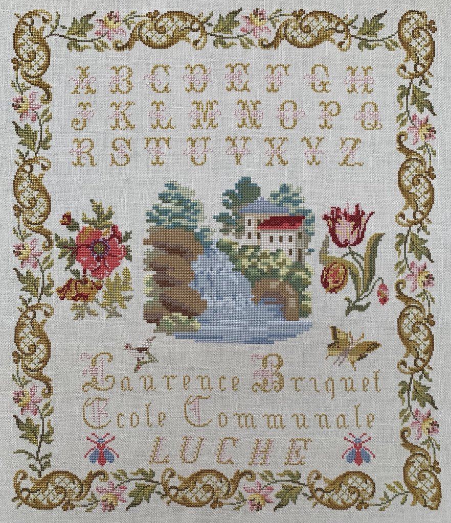 Reflets de soie - Laurence Briquet c.1906, схема для вышивания крестом