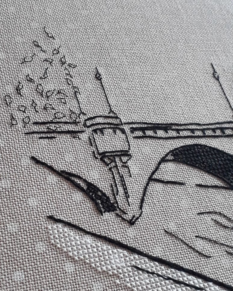 Схемы вышивки «эйфелева башня»