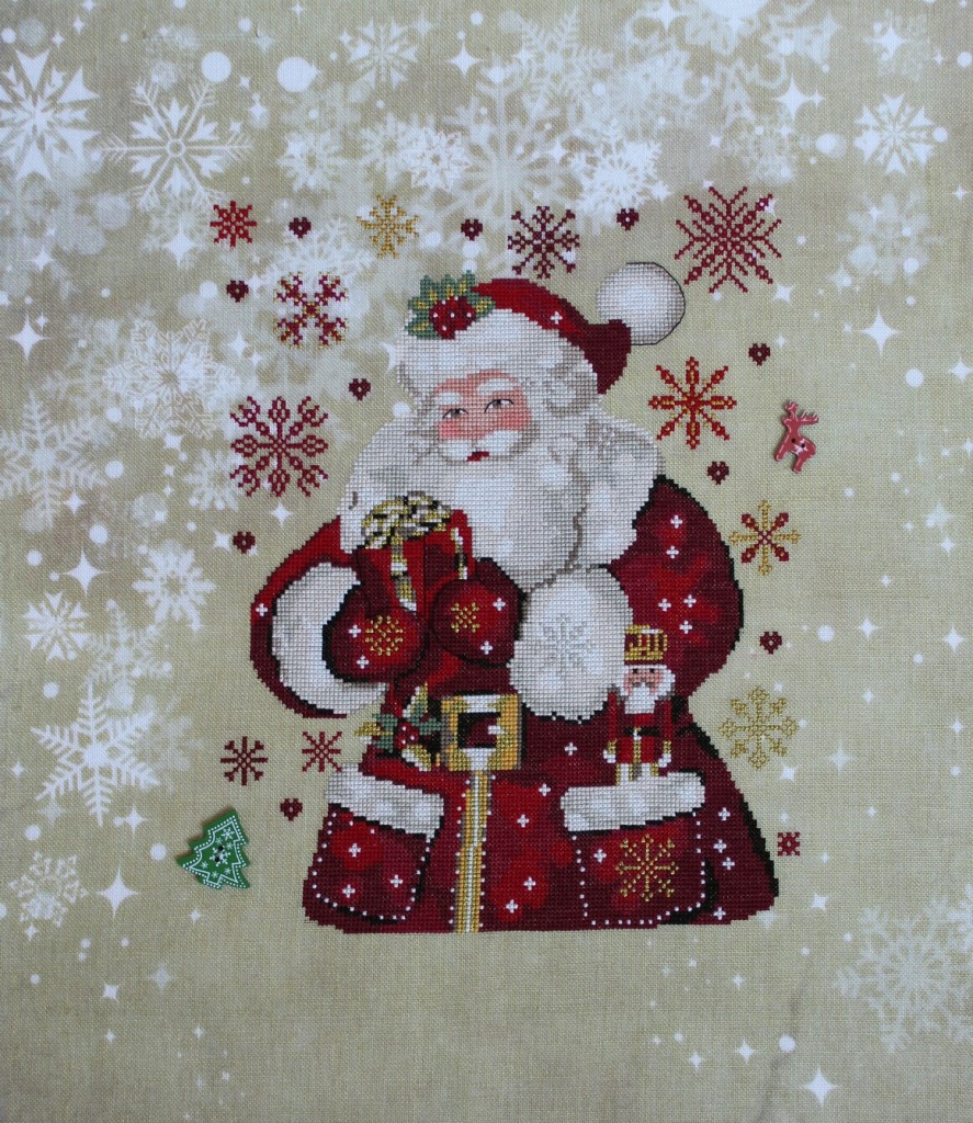 Isabelle Vautier - RV 262 Petit Papa Noel, Санта-Клаус, Дед Мороз, вышивка крестом