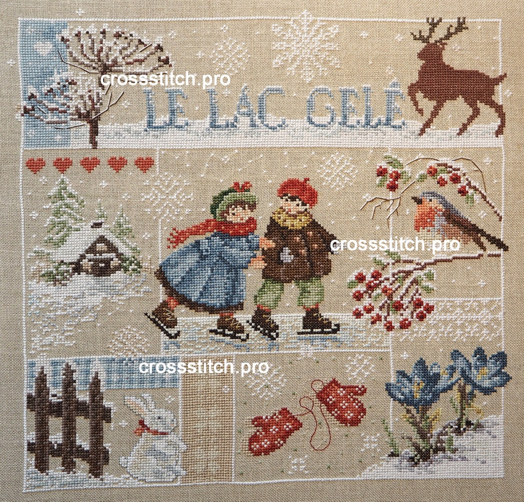 Le Lac Gele / Замерзшее озеро - схема для вышивки крестом Madame la Fee, купить