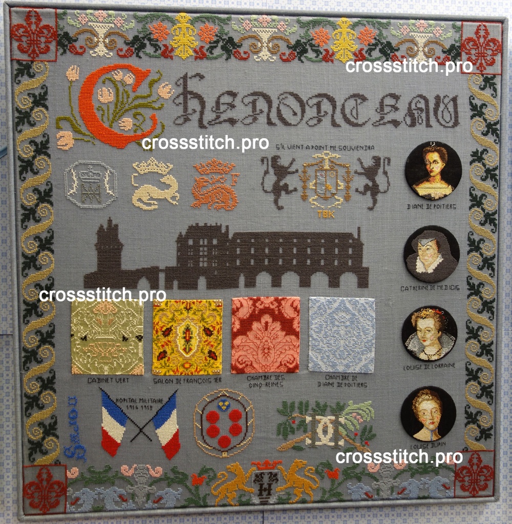 Le chateau de Chenonceau / Замок Шенонсо - Sajou, схема для вышивания крестом, купить