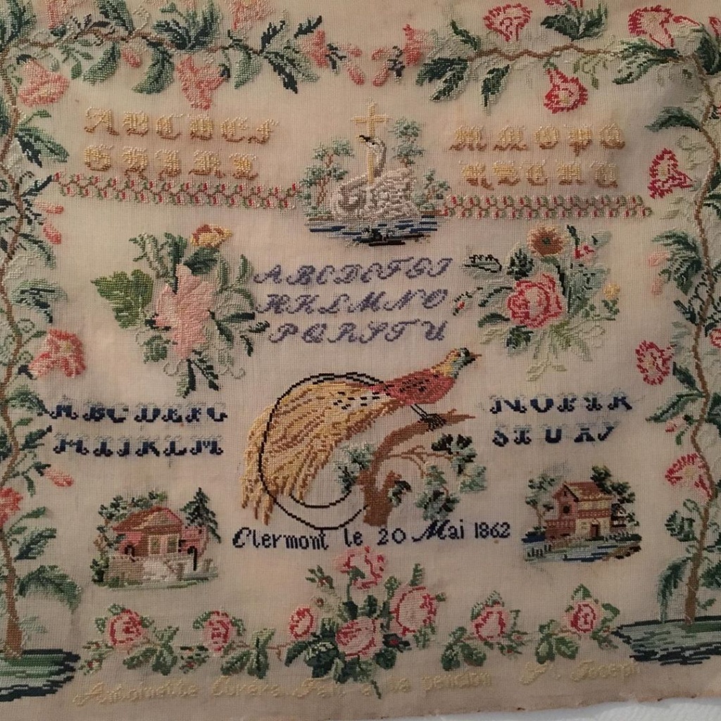 Reflets de soie, Antoinette Curera 1862, схема для вышивания крестом, вышивка крестом шелком