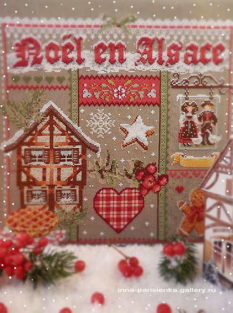 Madame la Fee - Noel en Alsace / Рождество в Эльзасе, вышивка крестом